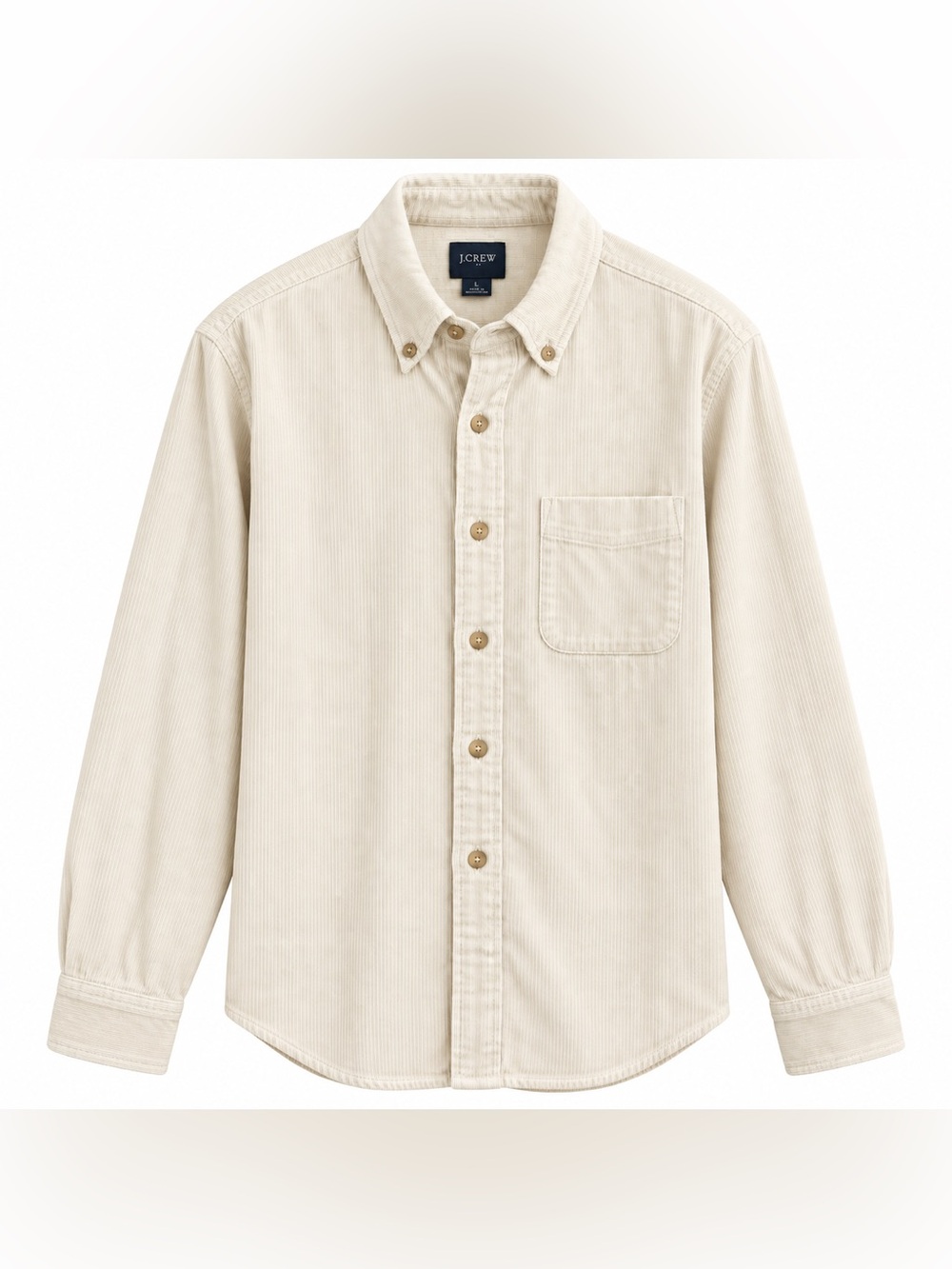 J. Crew Men’s Button down- Wale Corduroy Casual Shirt Size Large